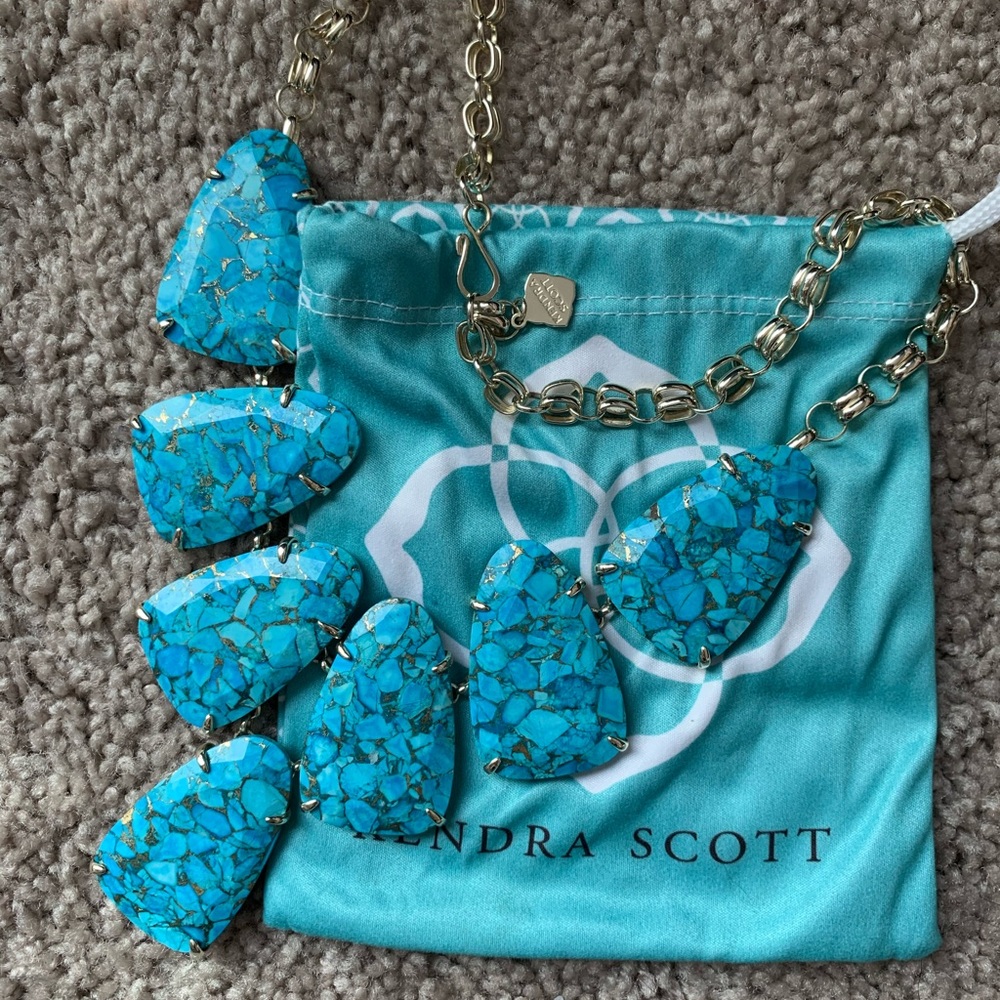 Kendra Scott Harlow Bronze Veined Turquoise